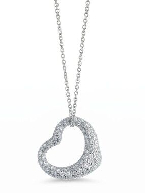 Heart Gemstone Necklace, 925 Sterling Silver Charmed Aroma Love Story